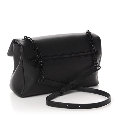Saint Laurent Grain De Poudre Medium West Hollywood Monogram Fold-Over Black 2 of 10