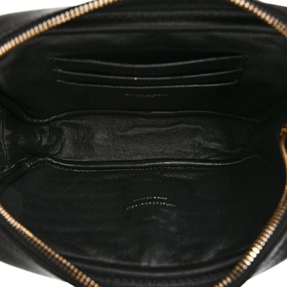 Saint Laurent Grain De Poudre Matelasse Monogram Mini Lou Camera Bag Black 5 of 10