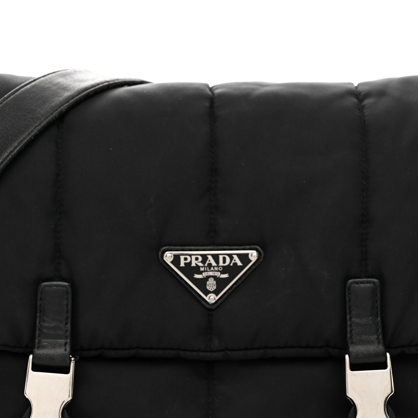 Tessuto Nylon Bomber Messenger Black