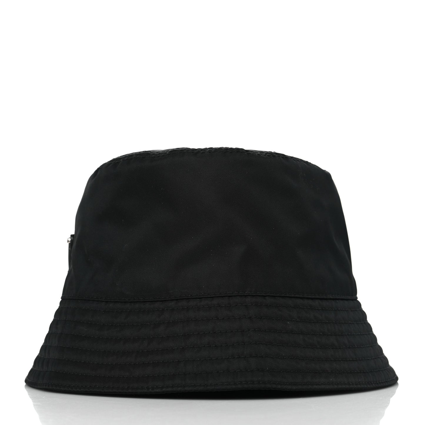 Re-Nylon Metal Triangle Logo Womens Bucket Hat M Black
