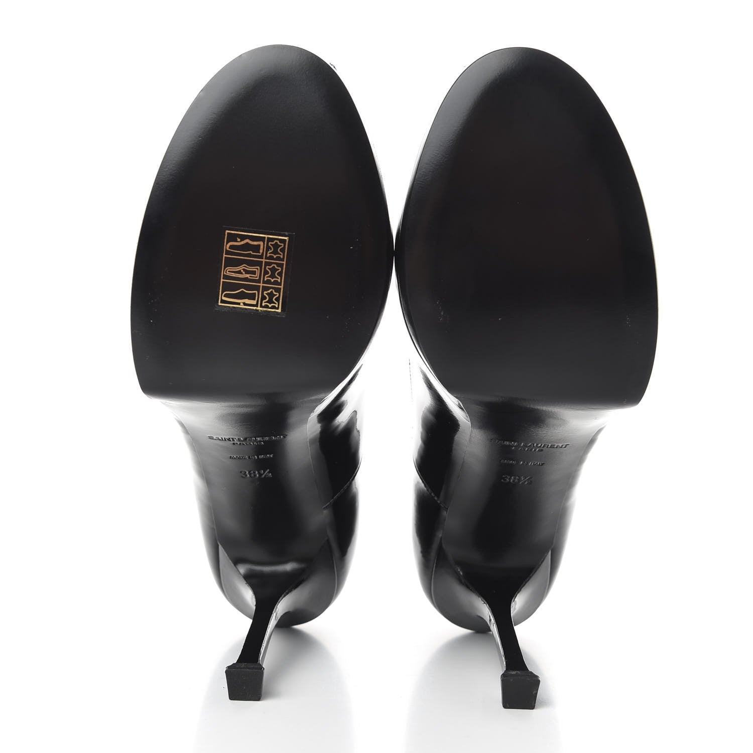 Saint Laurent Patent Tribtoo 80 Platform Pumps 38.5 Black 5 of 10