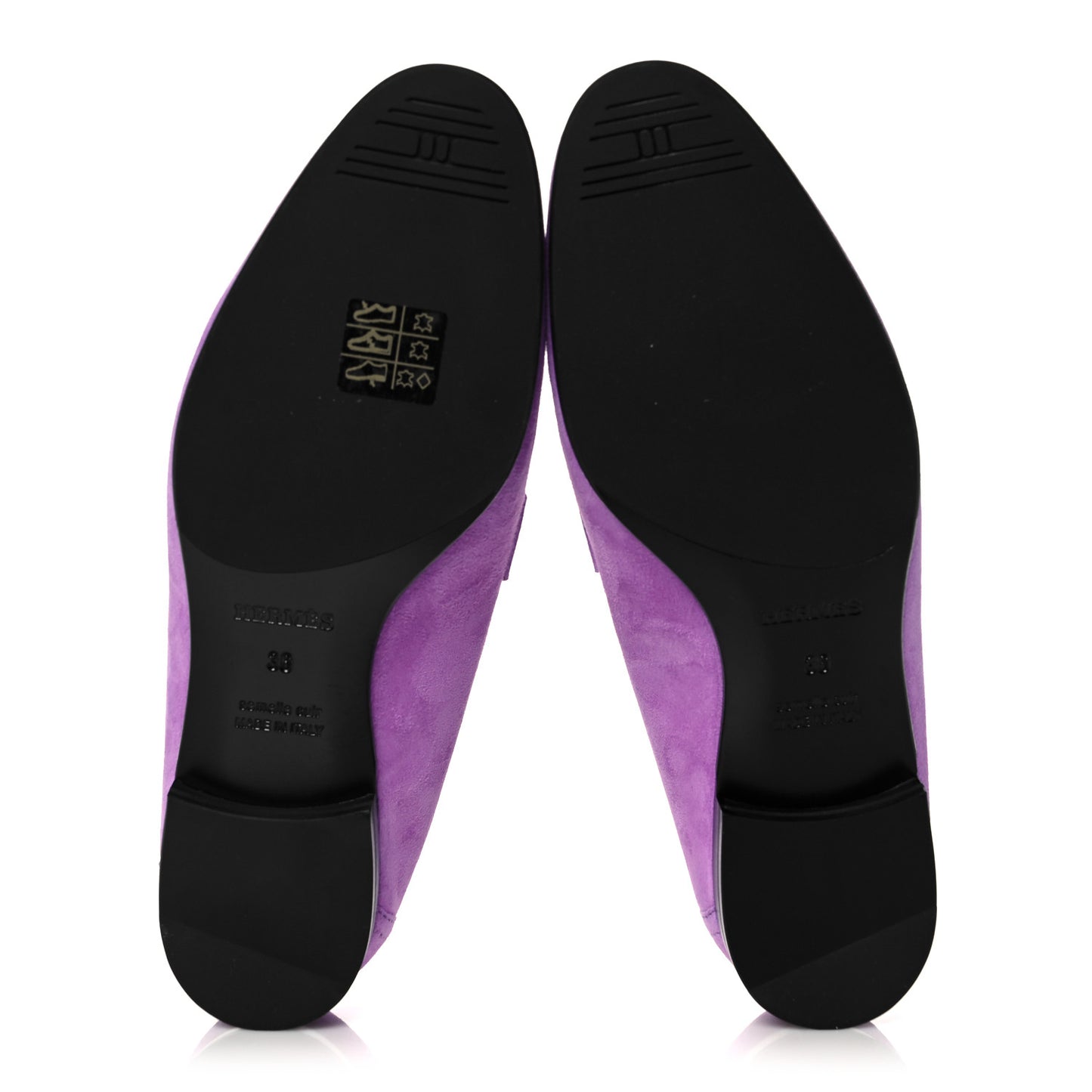 Suede Goatskin Womens Royal Loafers 36 Violet Parme