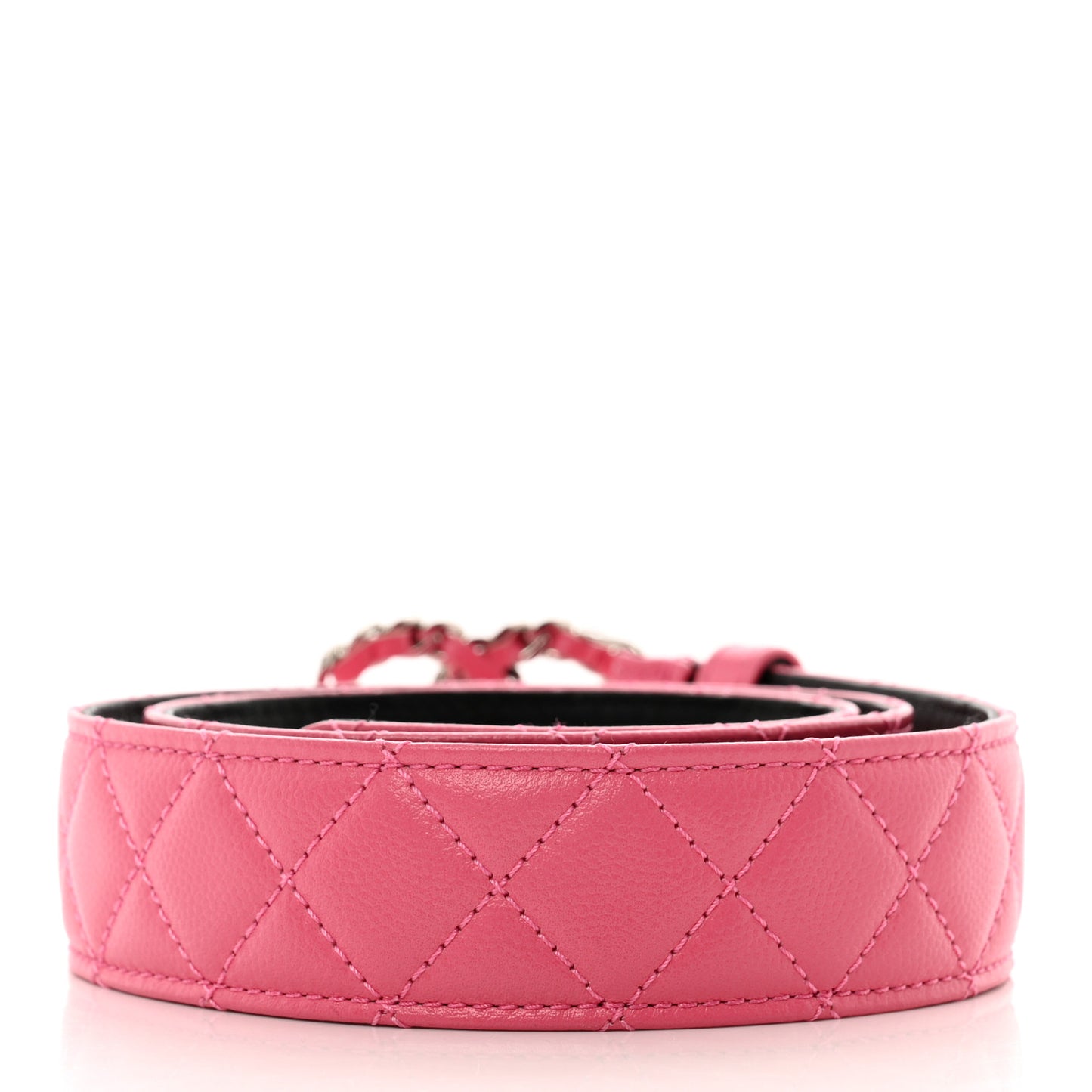 Caviar Quilted CC Chain Belt 75 30 Pink