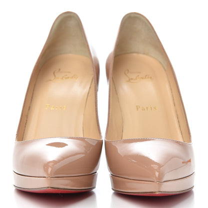 Christian Louboutin Patent Pigalle Plato 100 Pumps 38 Nude 2 of 15