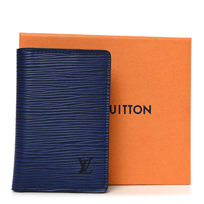Louis Vuitton Epi Monogram Eclipse Pocket Organizer Blue Black Grey 7 of 7