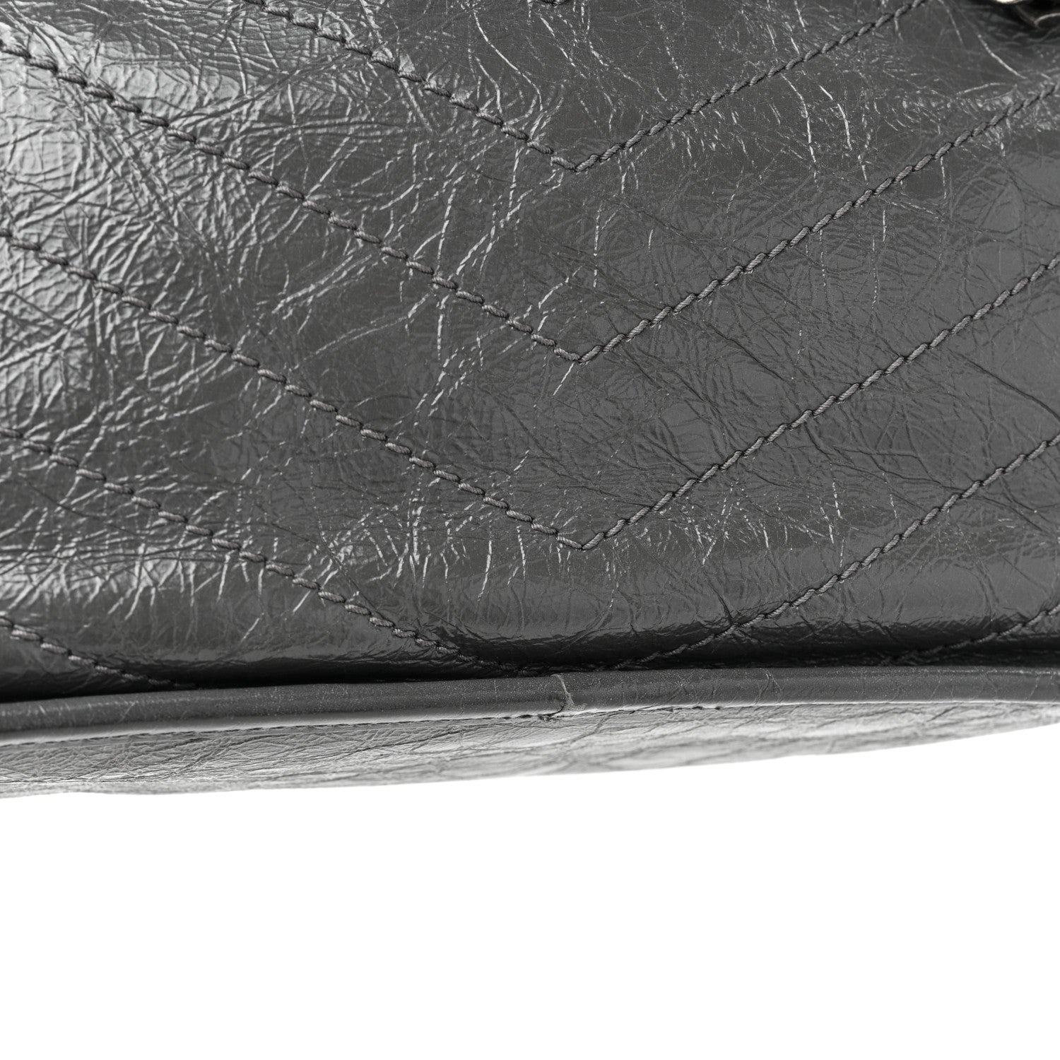 Saint Laurent Crinkled Calfskin Matelasse Monogram Medium Niki Chain Satchel Fog 13 of 13