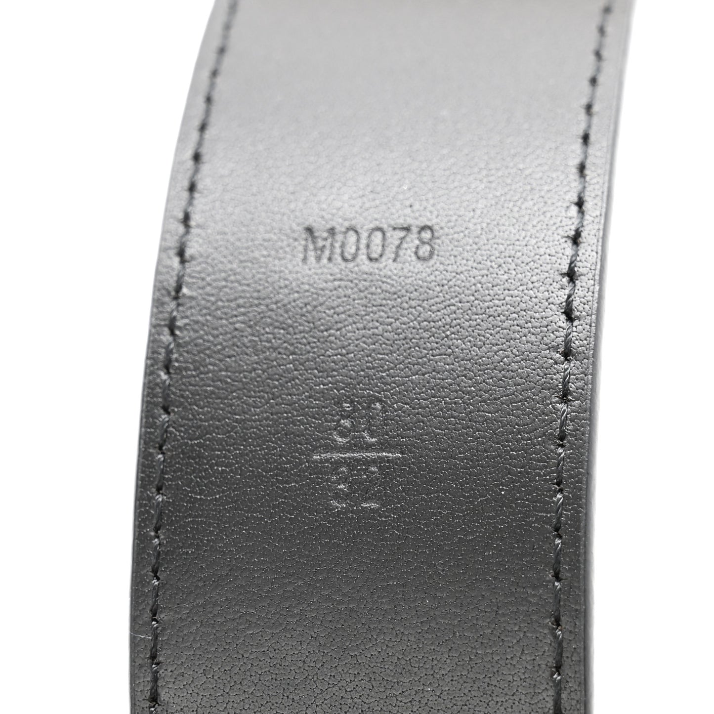 Calfskin 35mm LV New Wave Belt 80 32 Black