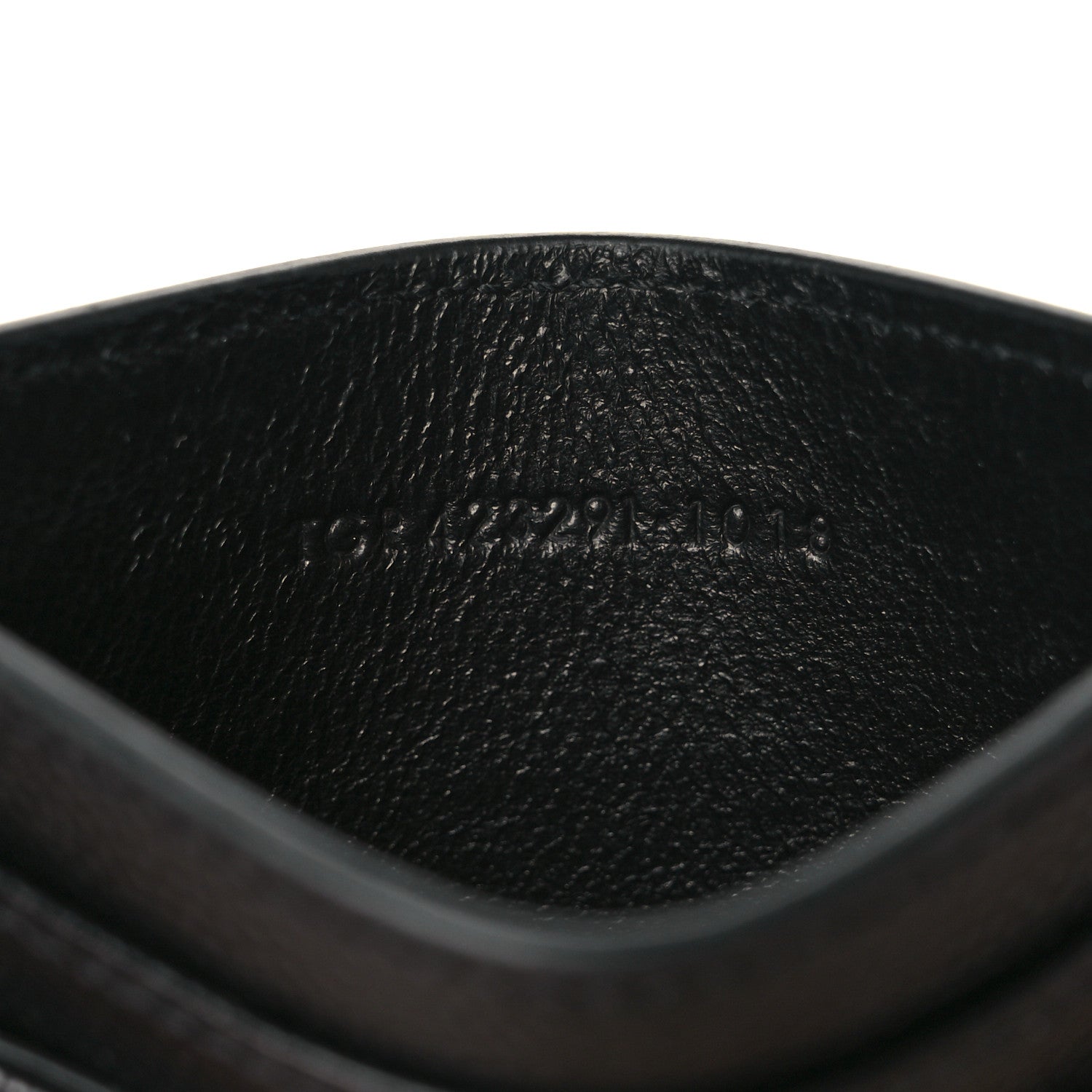 Saint Laurent Grain De Poudre Matelasse Chevron Monogram Credit Card Case Black 7 of 8
