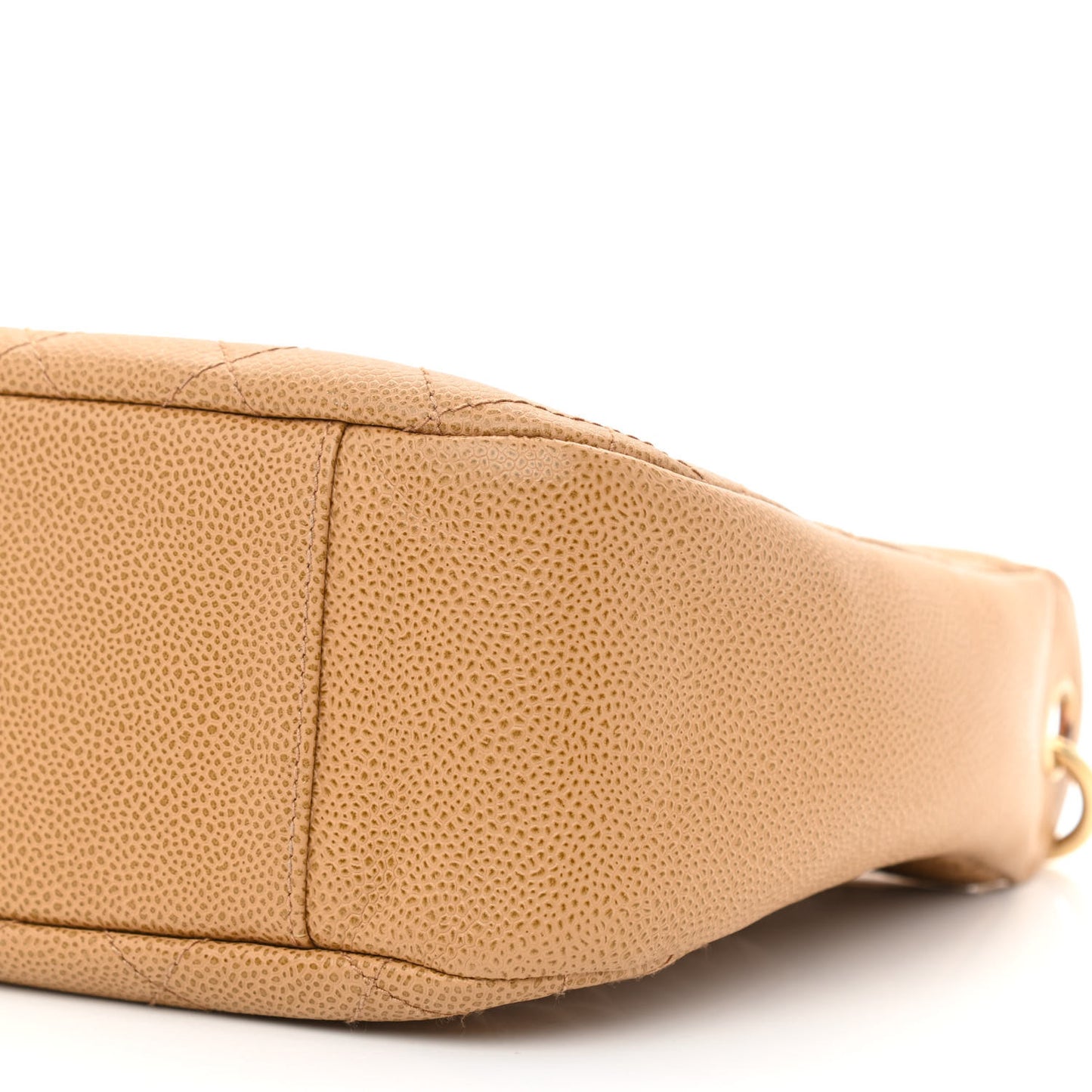 Caviar Quilted Timeless CC Shoulder Bag Beige