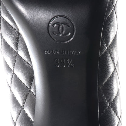 Chanel Lambskin Quilted CC Pumps 39.5 Black 6 of 8