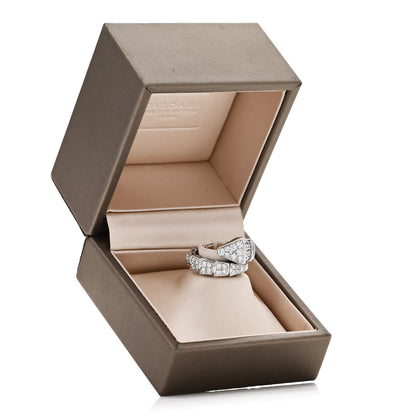 Bulgari 18K White Gold Diamond One-Coil Serpenti Viper Ring S 5 of 5