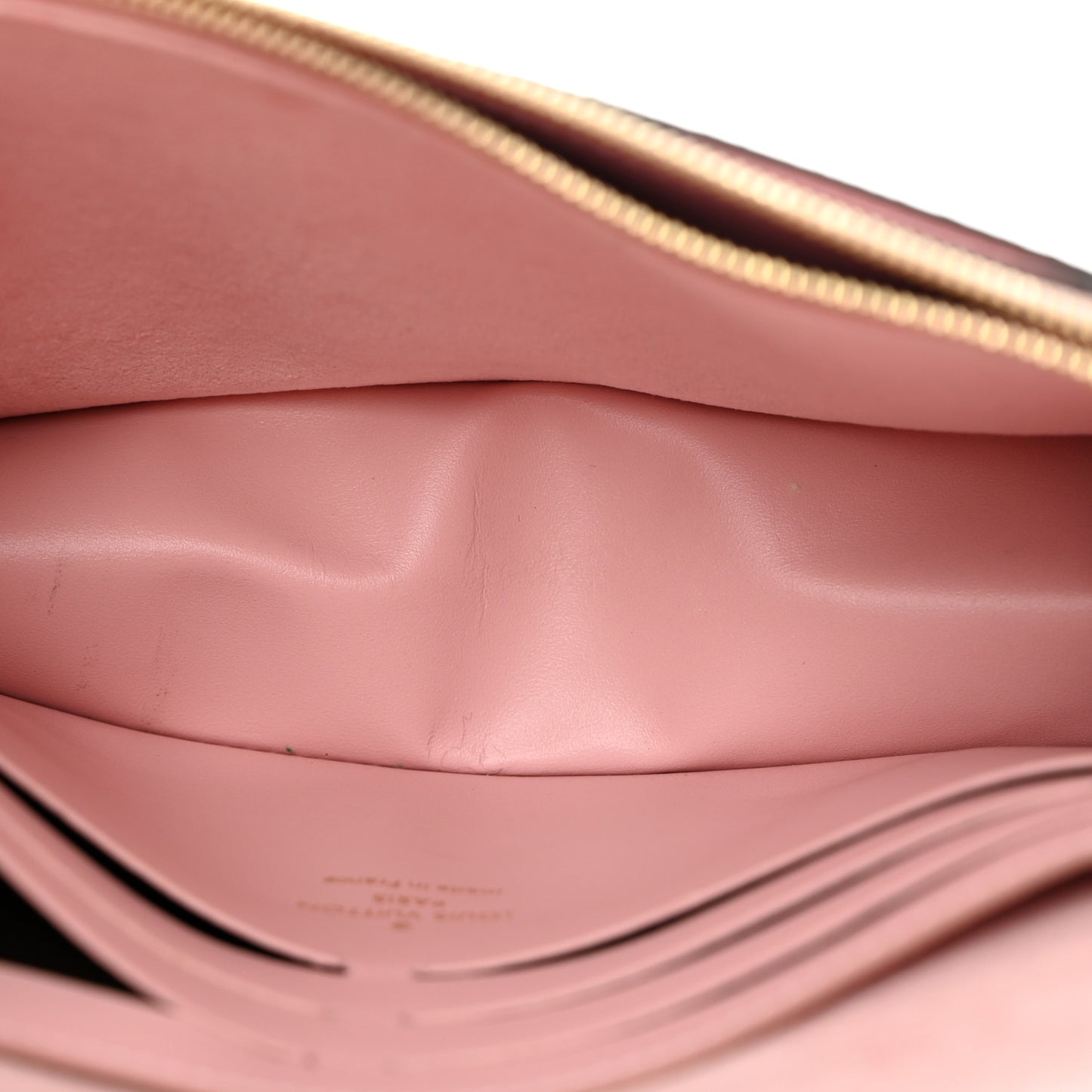 Monogram Flore Chain Wallet Rose Ballerine