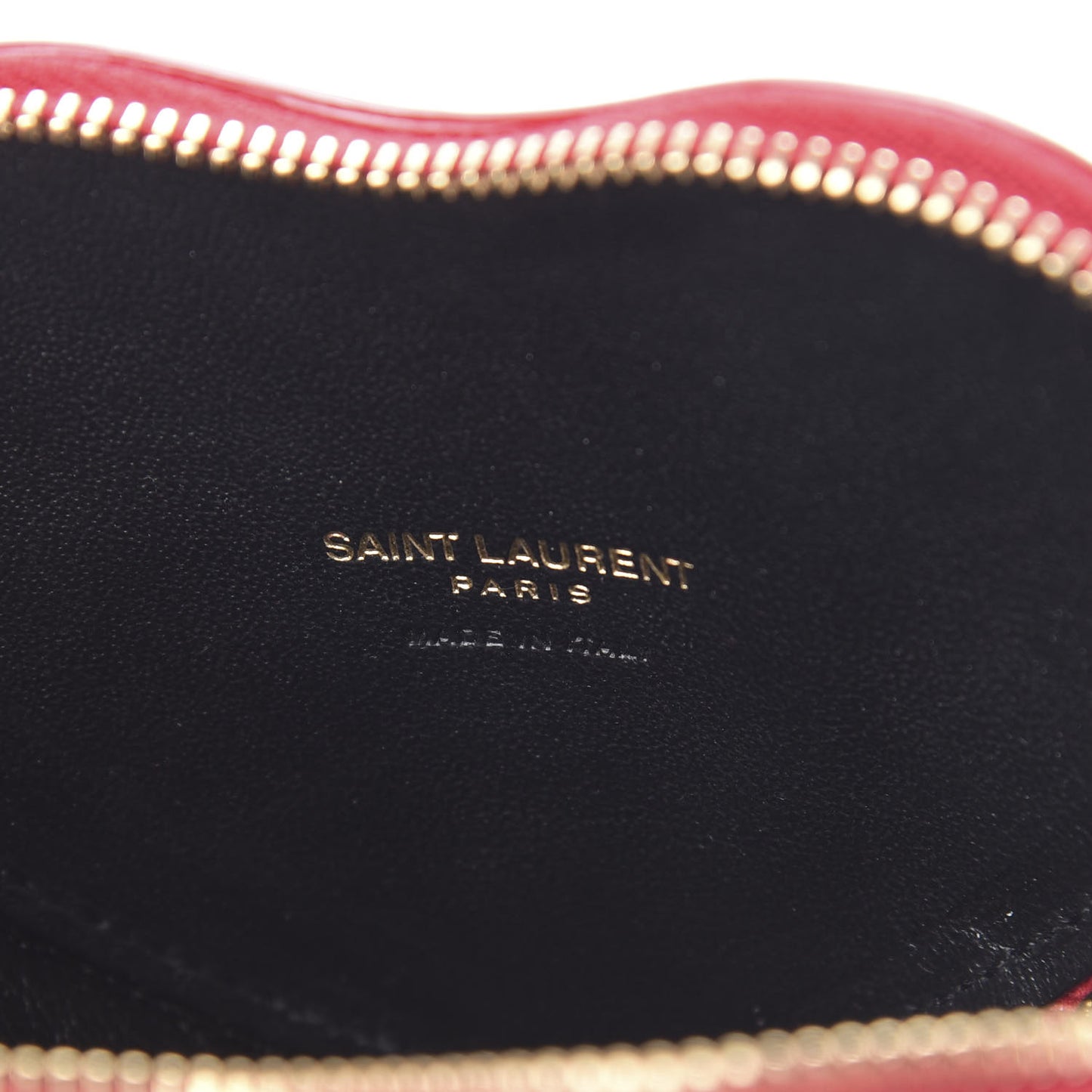 Patent Crocodile Embossed Monogram Heart Key Pouch Rouge Eros