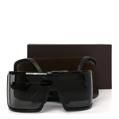 Tom Ford Acetate Parker Square Shield Sunglasses TF1118 Black 7 of 7