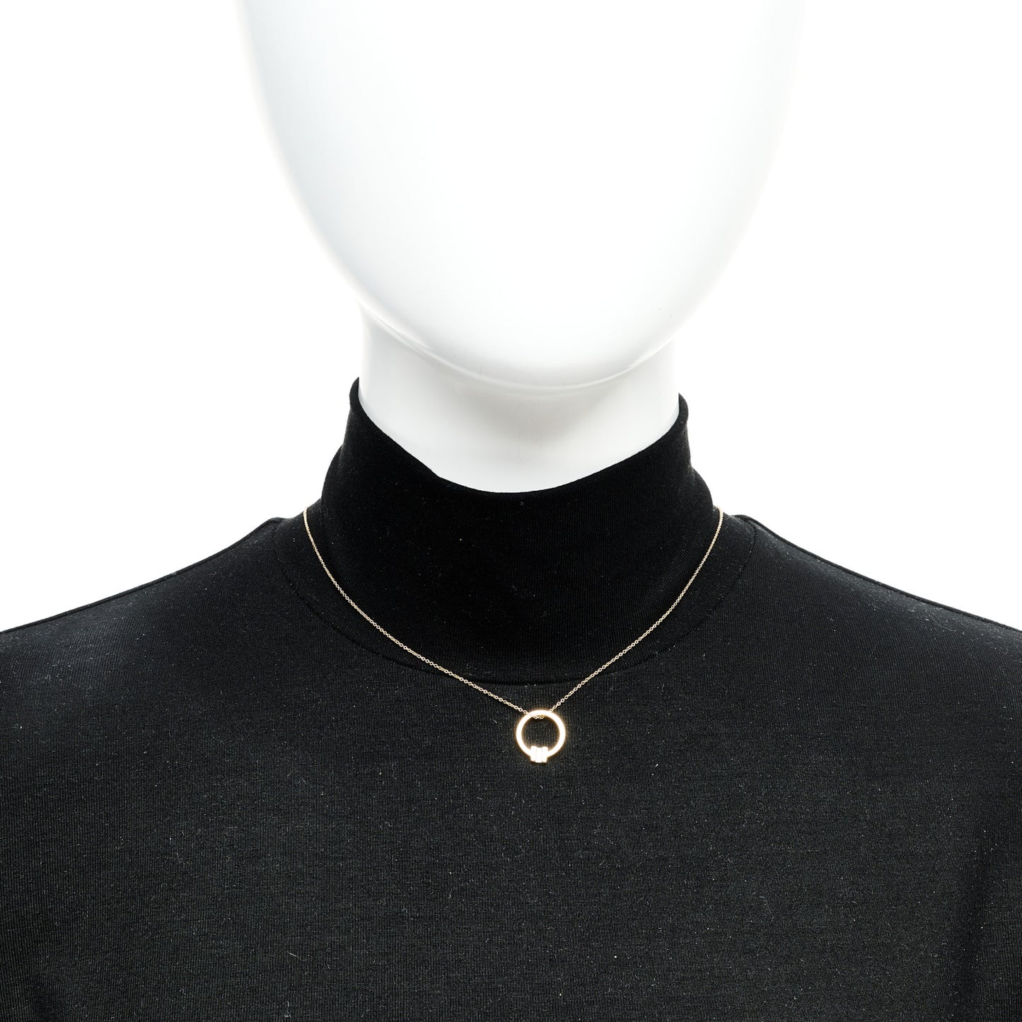 18K Yellow Gold Diamond Tiffany T Baguette Pendant Necklace