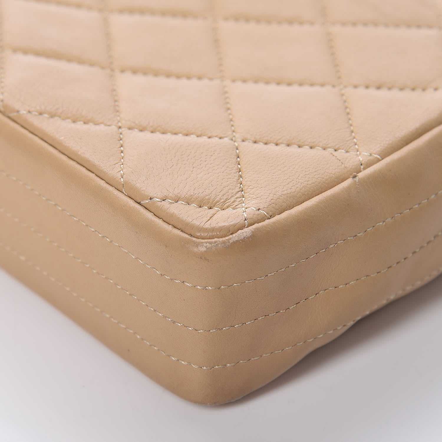 Chanel Lambskin Quilted Small Single Flap Beige 18 of 19