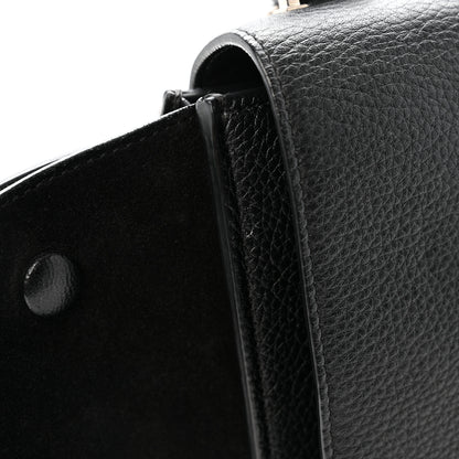 Celine Drummed Calfskin Suede Medium Trapeze Black 11 of 15