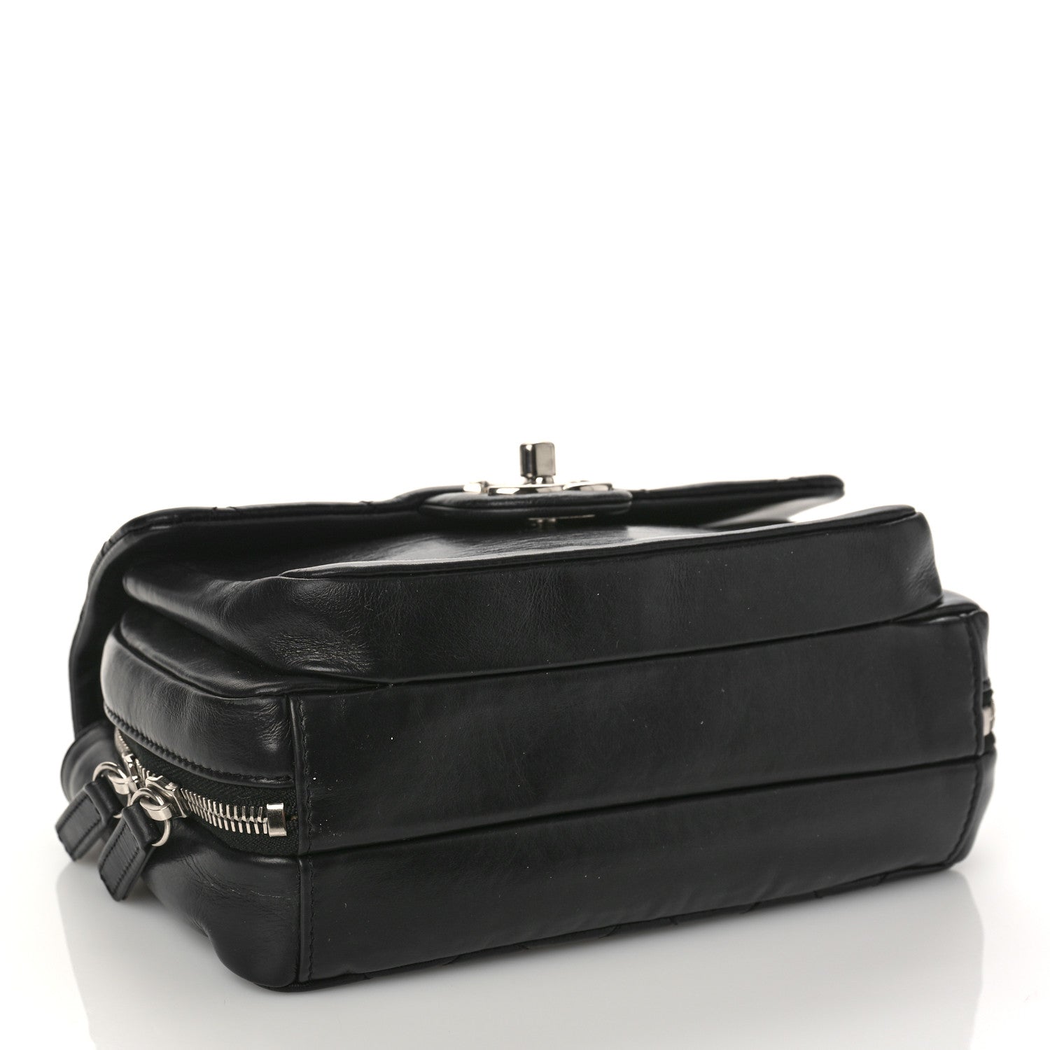 Chanel Aged Calfskin Quilted Express Zip Around Flap Black 4 of 11