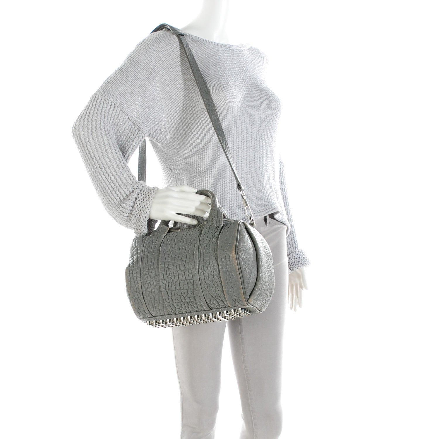 Alexander Wang Pebbled Lambskin Rockie Sesame 2 of 8