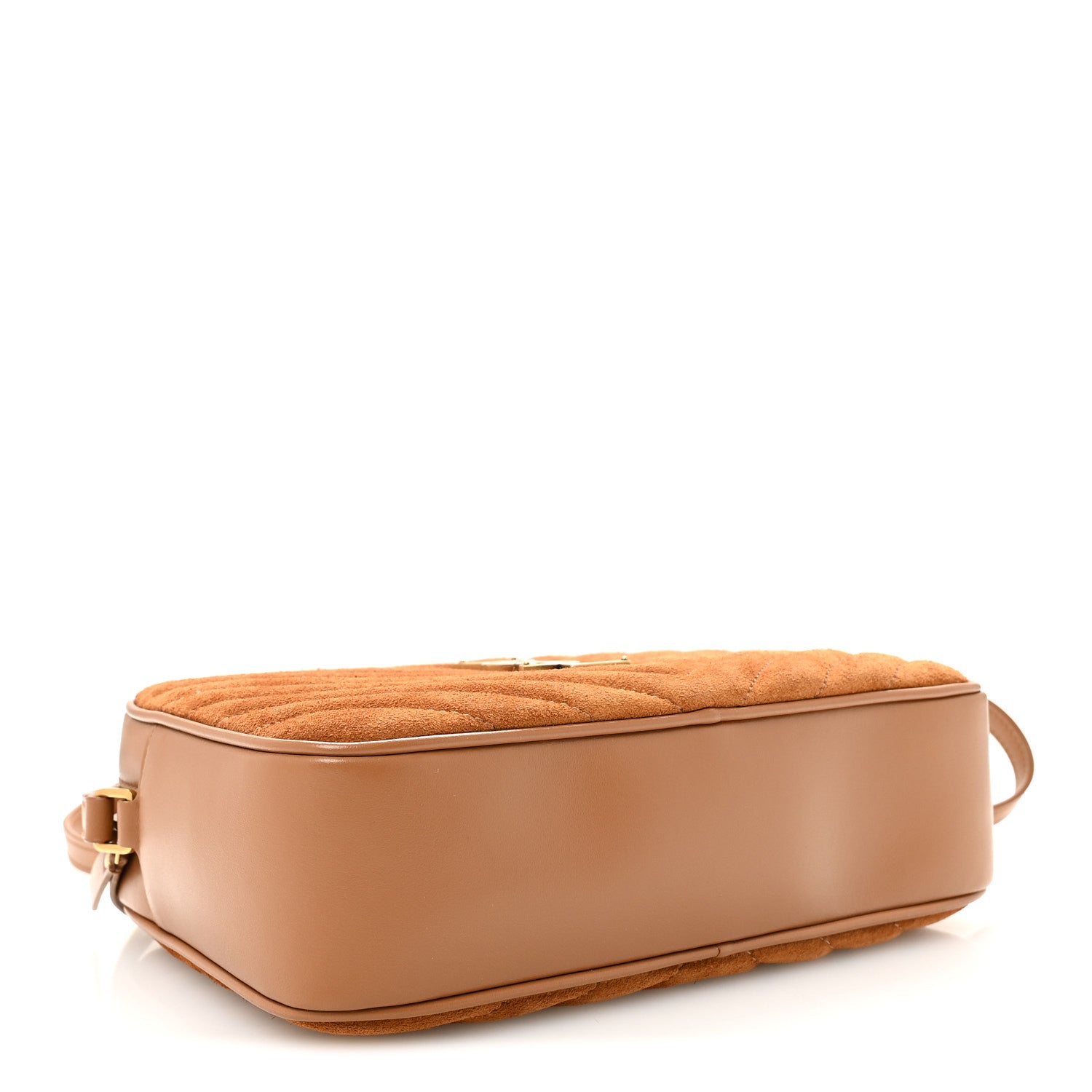 Saint Laurent Suede Matelasse Monogram Lou Camera Bag Cinnamon 4 of 9