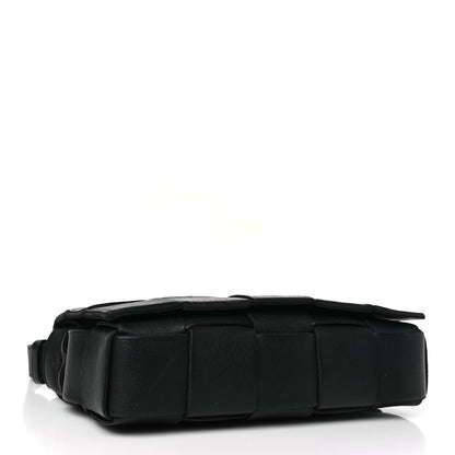 Bottega Veneta Lambskin Maxi Intreccio Small Cassette Crossbody Bag Black 4 of 8