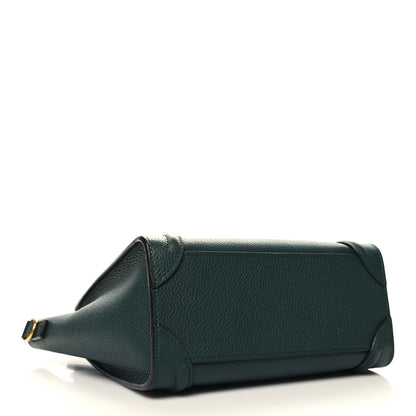 Celine Drummed Calfskin Nano Luggage Amazone 4 of 10