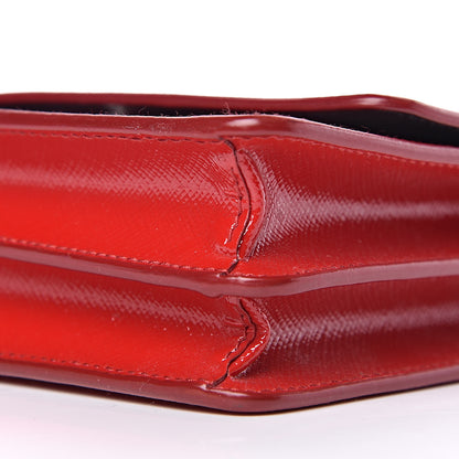 Prada Saffiano Vernice Wallet with Strap Rosso 12 of 12