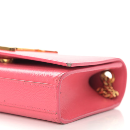 Saint Laurent Grain De Poudre Small Monogram Kate Satchel Rose Clair 9 of 17
