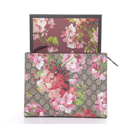 Gucci GG Supreme Monogram Blooms Large Cosmetic Case Beige Multicolor Dry Rose 10 of 10