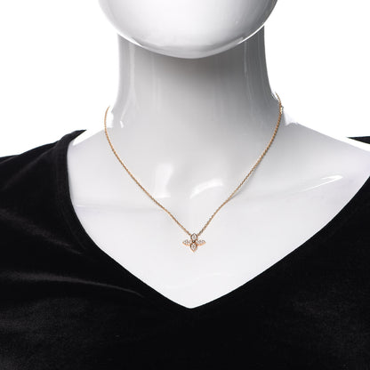 Louis Vuitton 18K Pink Gold Diamond Star Blossom Pendant Necklace 2 of 5