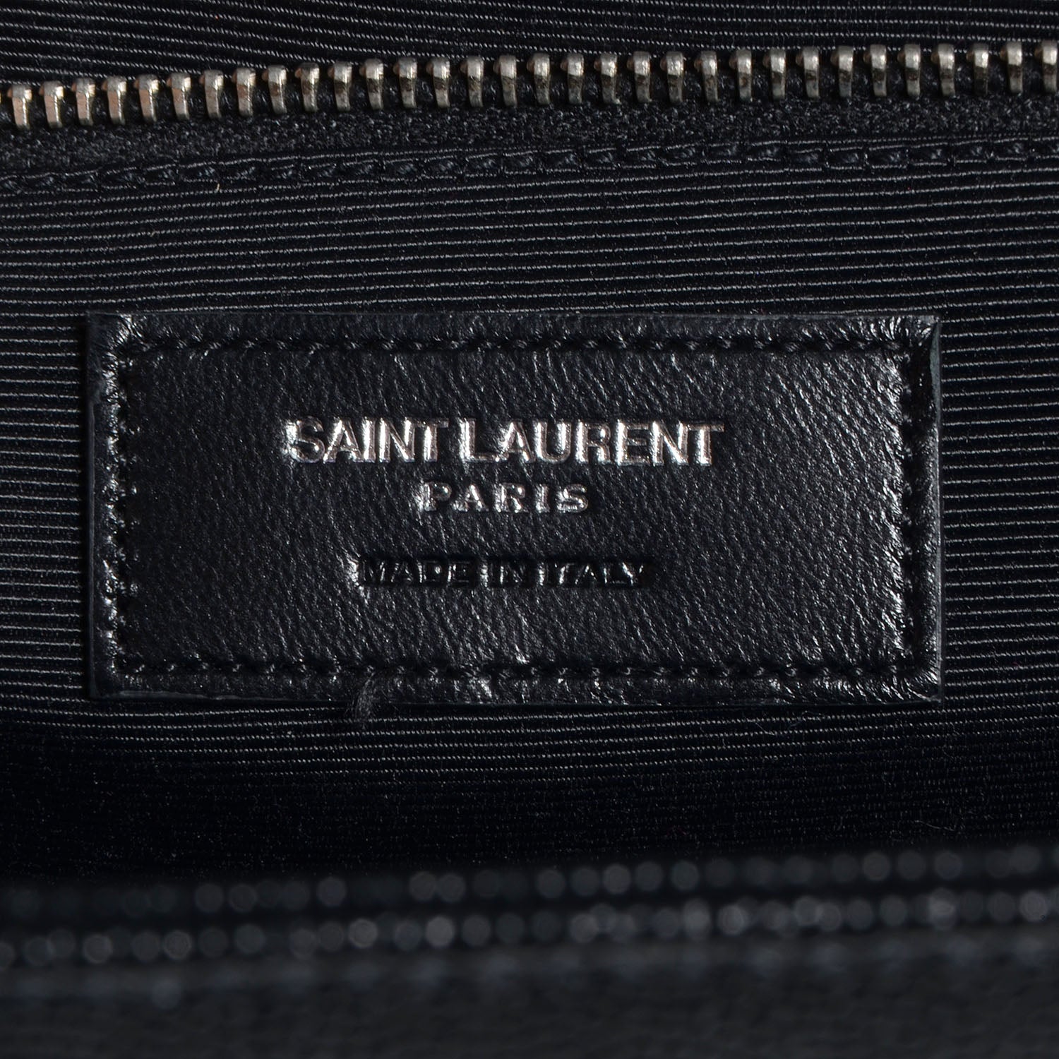 Saint Laurent Grain de Poudre Matelasse Studded Large Monogram Satchel Black 8 of 8
