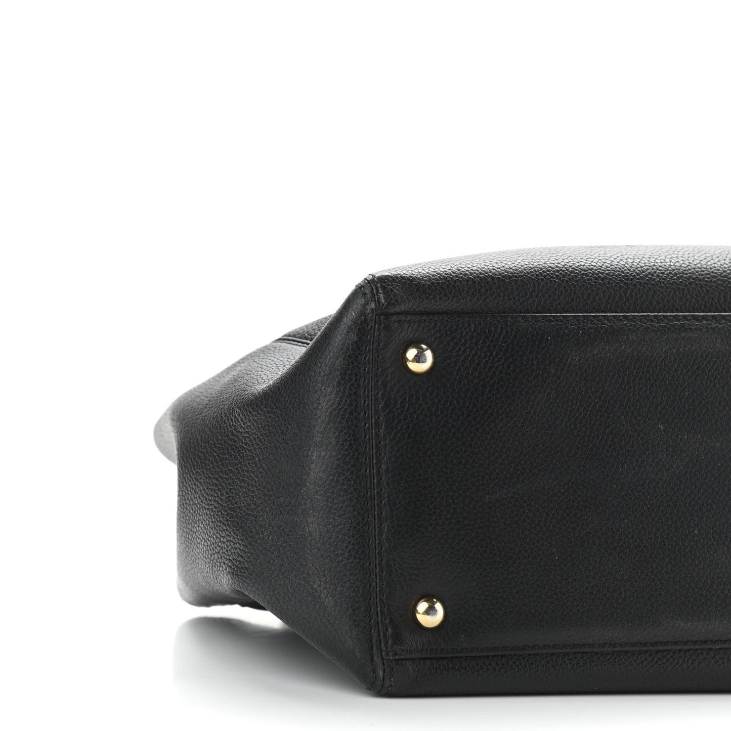 Calfskin Small Cerf Executive Shopper Tote Black