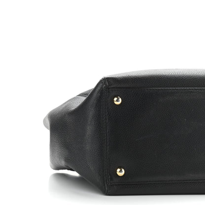 Chanel Calfskin Small Cerf Executive Shopper Tote Black 8 of 10