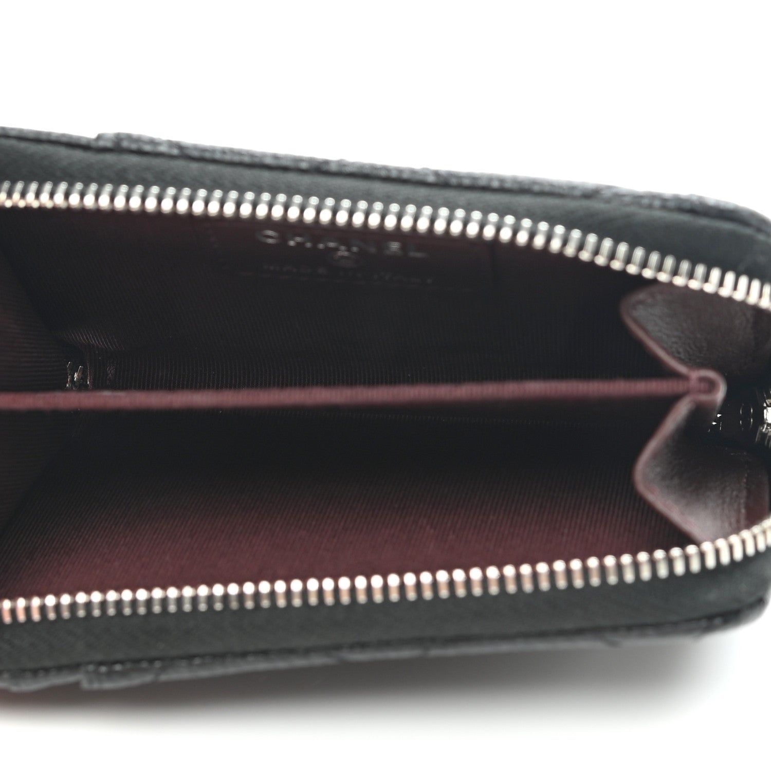 Chanel Caviar Quilted Zip Card Holder Black 5 of 8