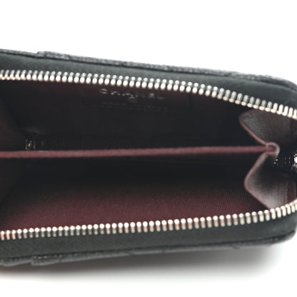 Chanel Caviar Quilted Zip Card Holder Black 5 of 8