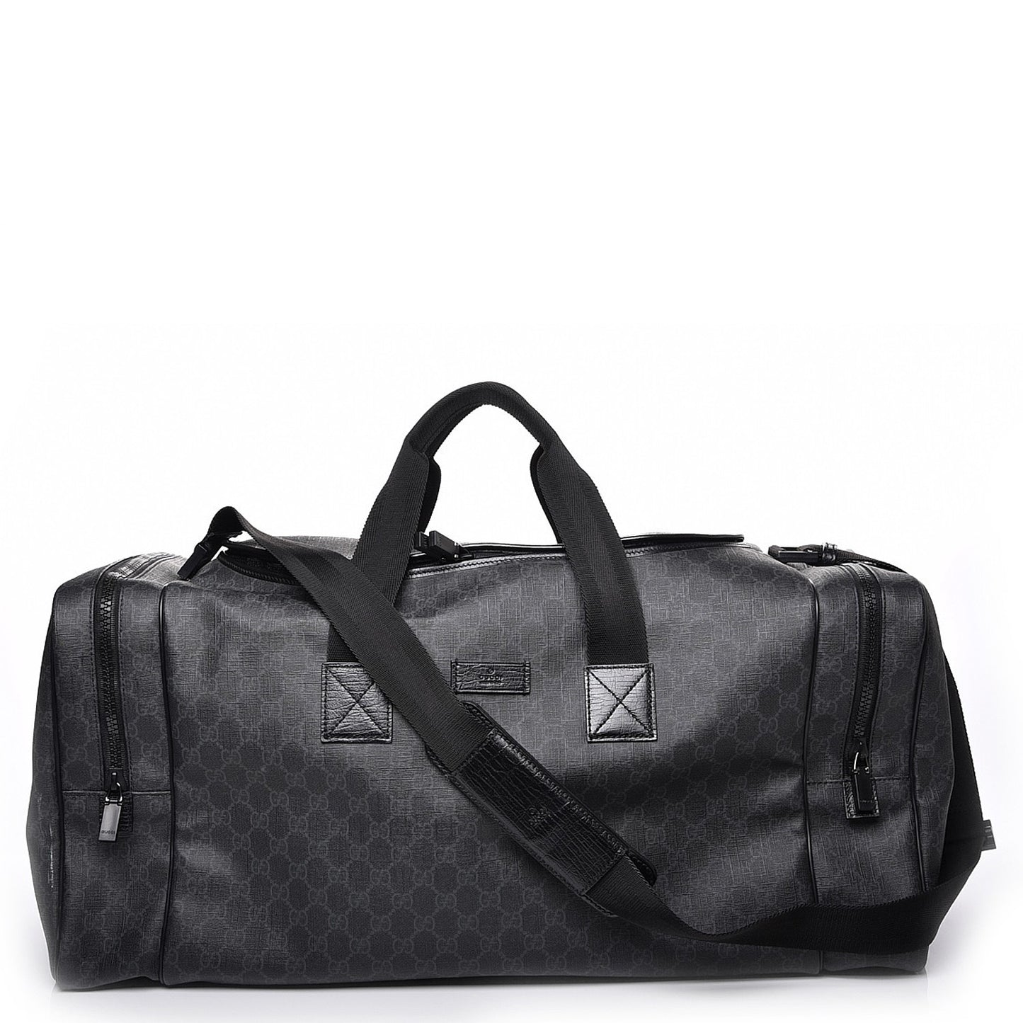 GG Plus Monogram Large Duffle Black