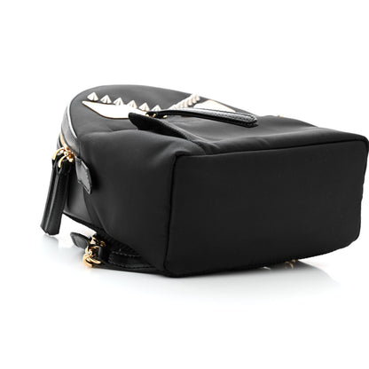 Fendi Nylon Vitello Liberty Metal Monster Eyes Studded Mini Backpack Black 9 of 10