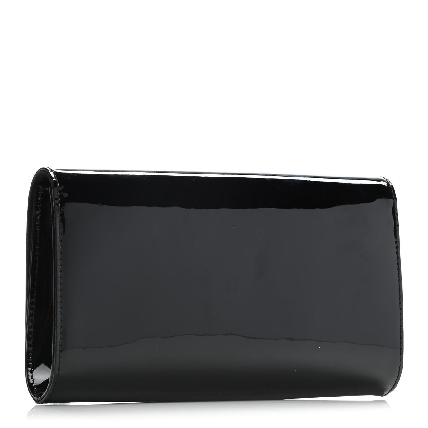 Patent Louise Clutch Black