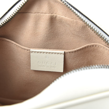 Gucci Calfskin Matelasse Mini GG Marmont Chain Shoulder Bag White 8 of 10