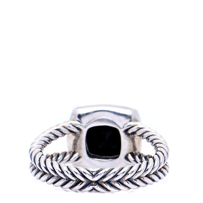 David Yurman Sterling Silver Diamond Black Onyx 7mm Petite Albion Ring 52 6 3 of 7