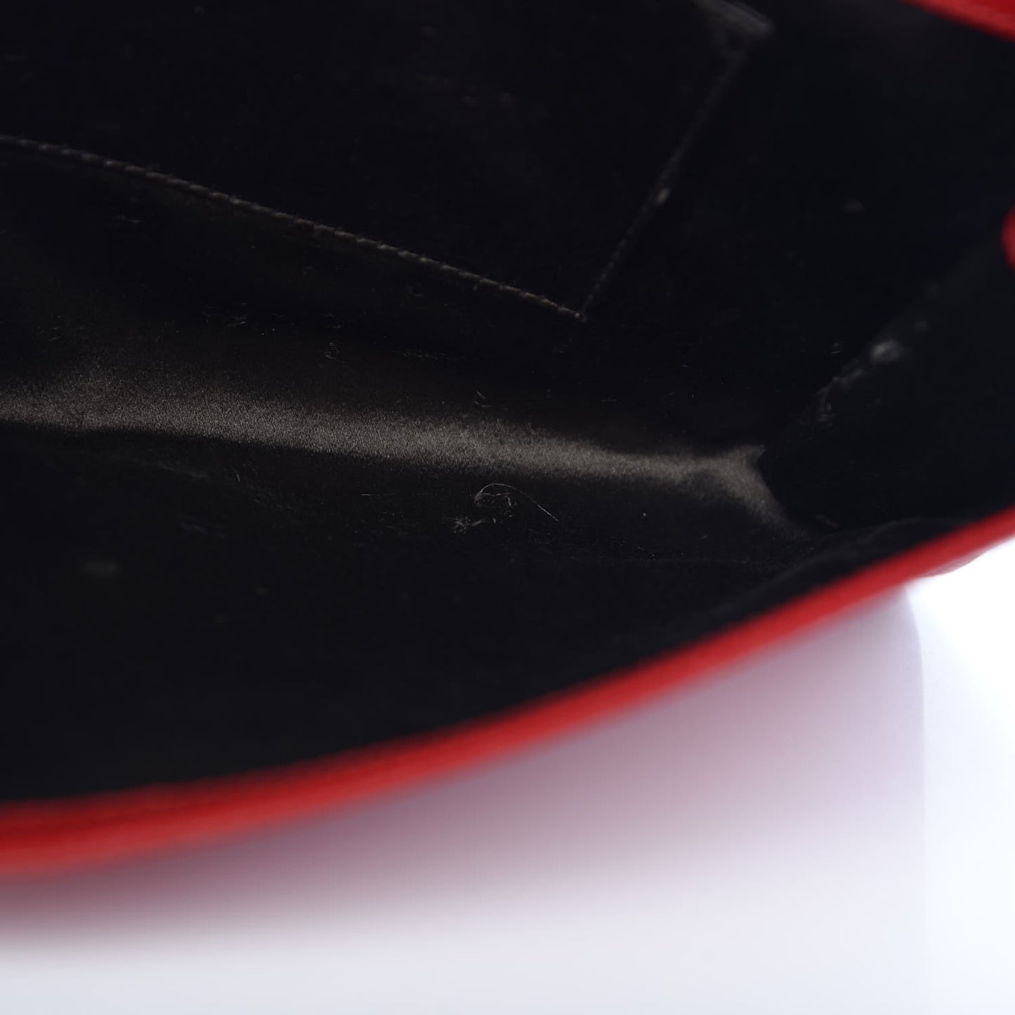 Textured Patent Monogram Large Belle De Jour Clutch Red