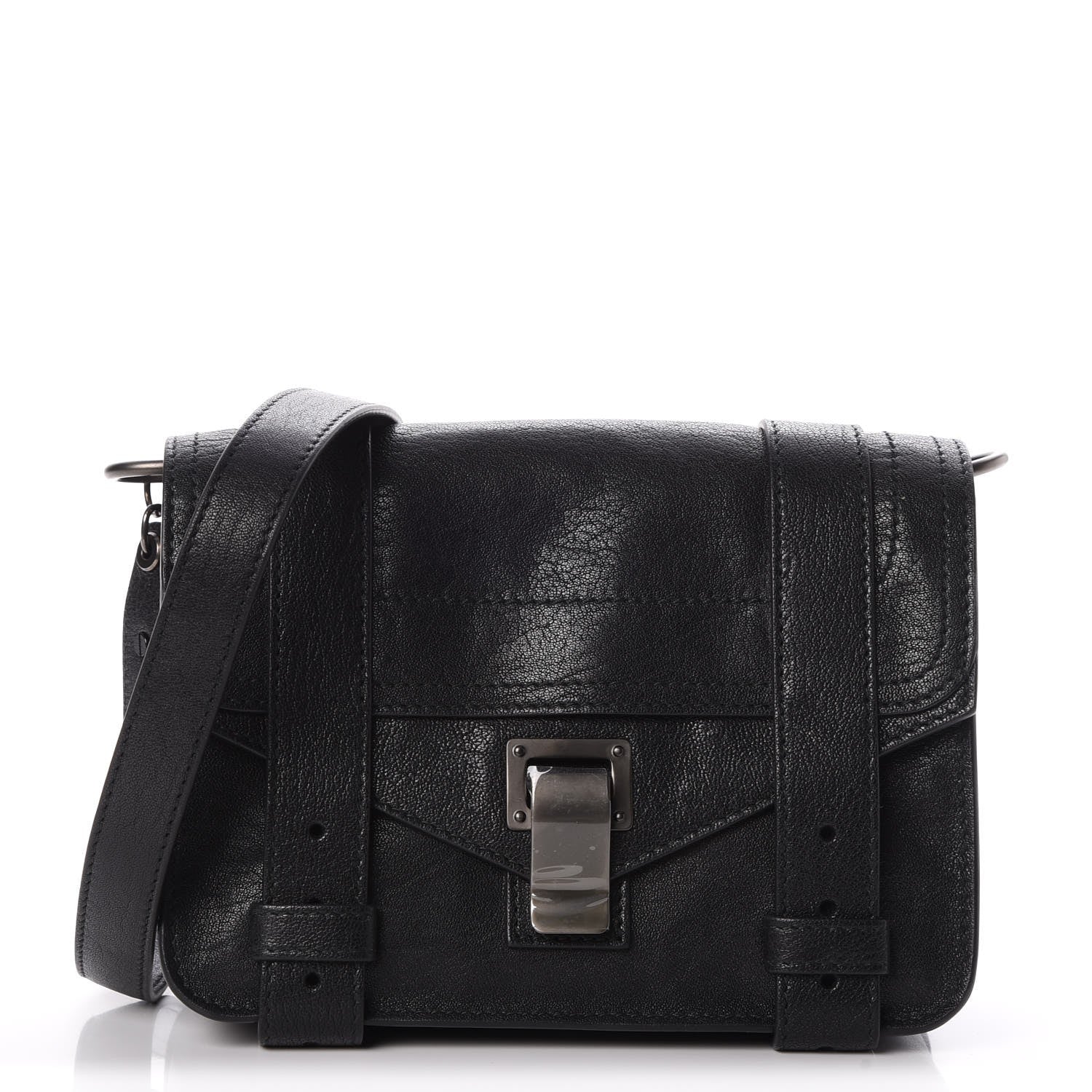 Proenza Schouler Lambskin PS1 Mini Pouch Messenger Black 1 of 7