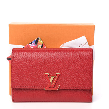 Louis Vuitton Taurillon Capucines Compact Wallet Rubis 8 of 8