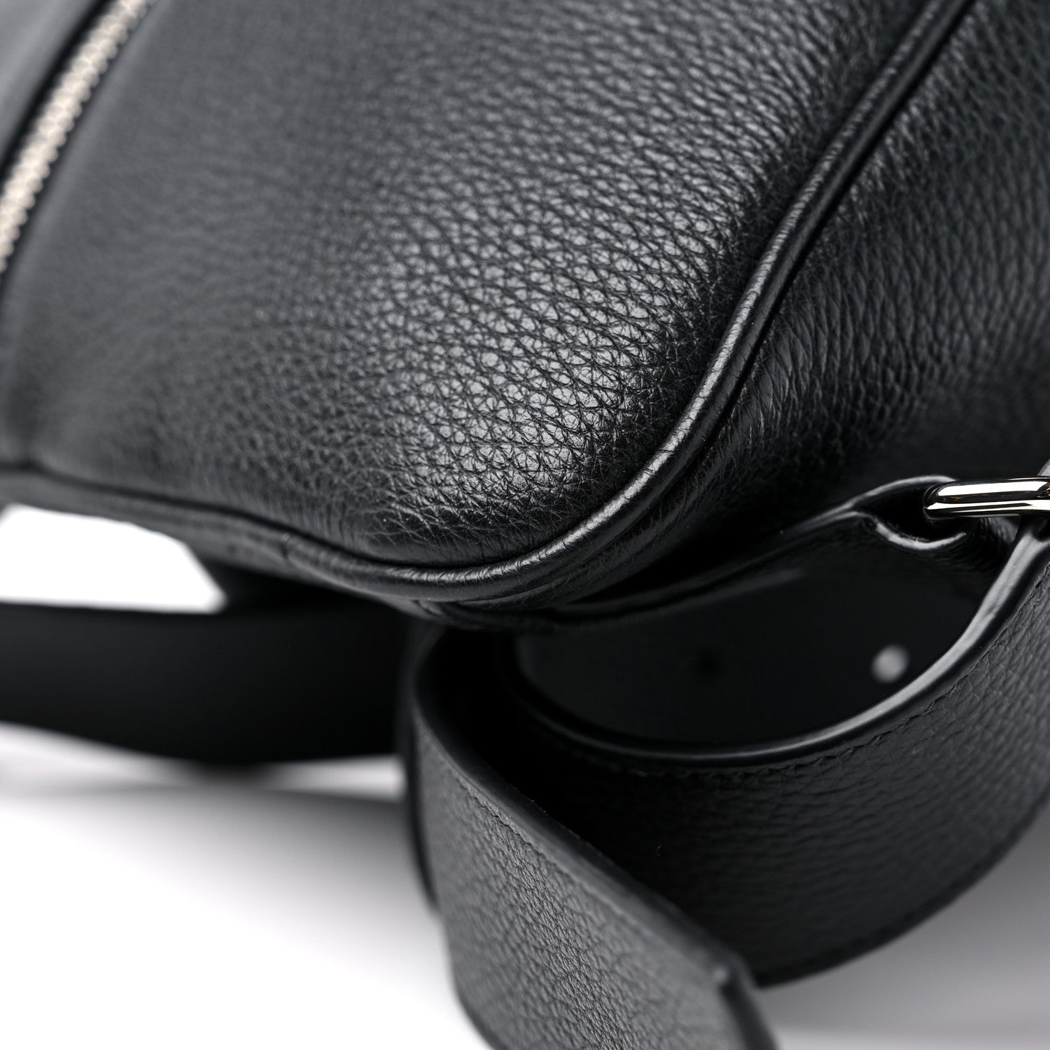 Prada Vitello Daino Triangle Backpack Black 8 of 8