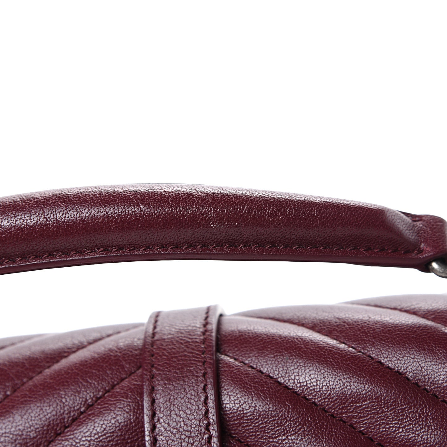 Sheepskin Matelasse Chevron Monogram Medium College Bag Rouge Legion