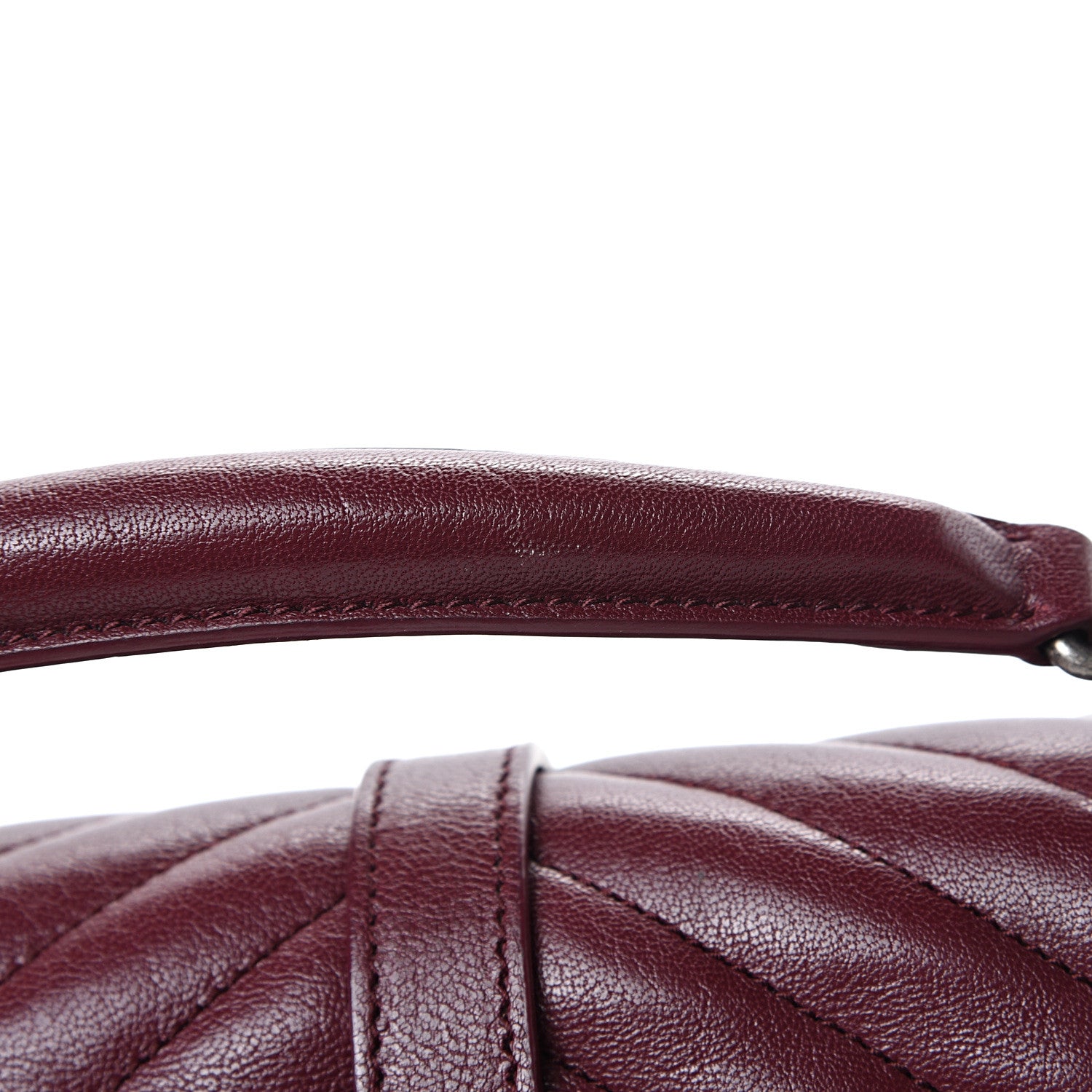 Saint Laurent Sheepskin Matelasse Chevron Monogram Medium College Bag Rouge Legion 15 of 16