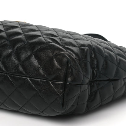 Saint Laurent Lambskin Quilted Maxi Icare Shopping Tote Black 9 of 9
