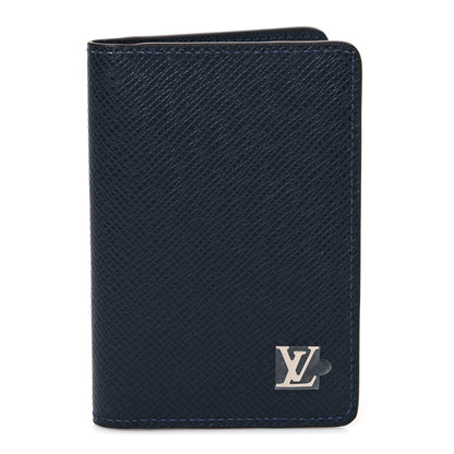 Louis Vuitton Taiga Pocket Organizer NM Blue Marine 1 of 8