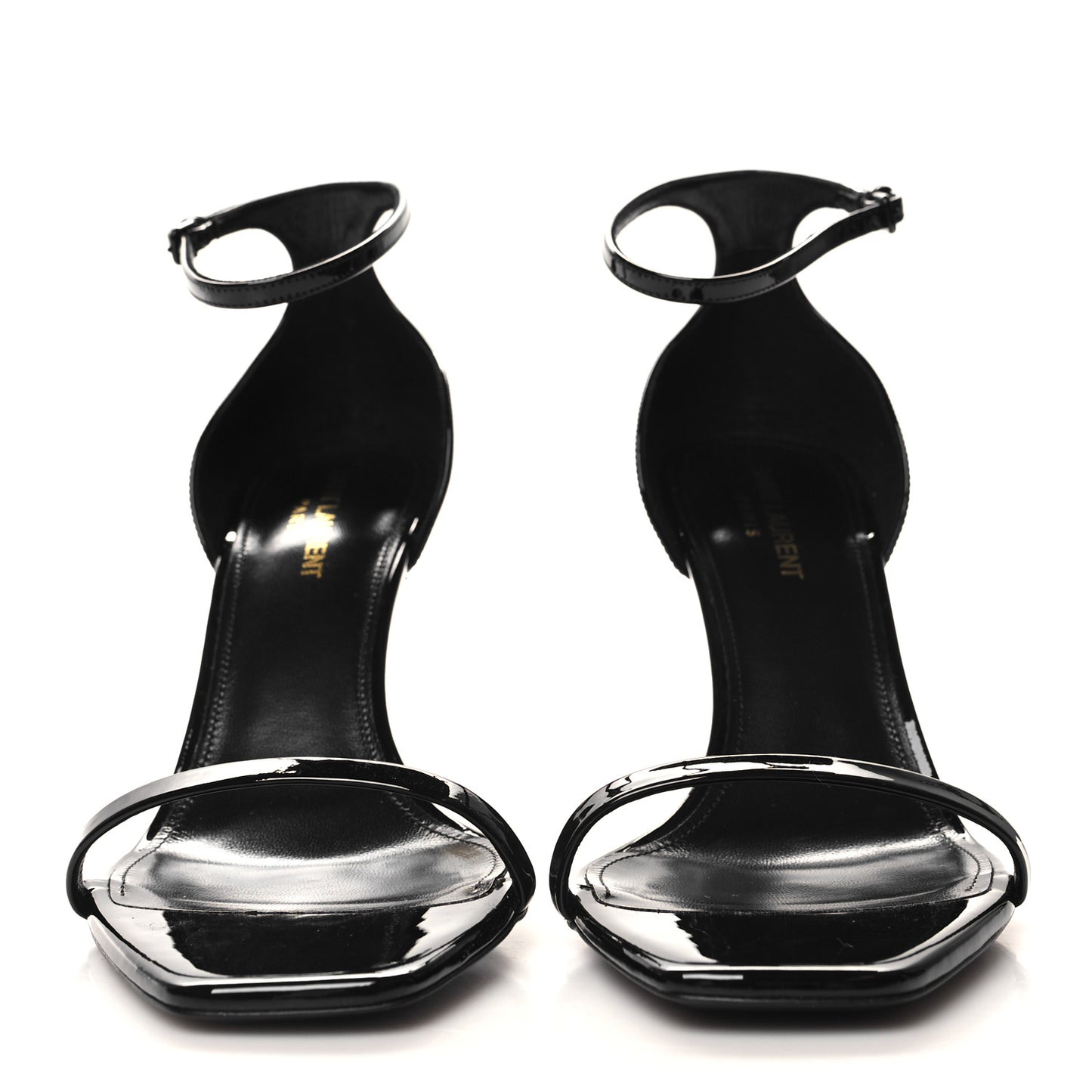Patent Calfskin Opyum 85 Sandals 40 Black