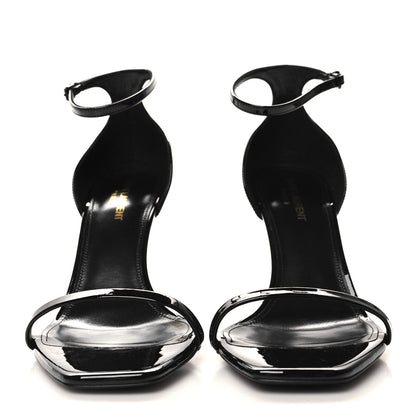 Saint Laurent Patent Calfskin Opyum 85 Sandals 40 Black 2 of 9